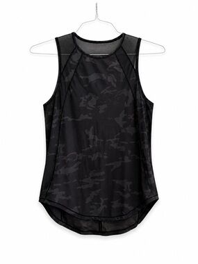 Lululemon Black Camo Mesh Racerback Tank Top Size 8